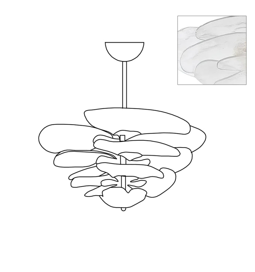 Lilypad Glass Chandelier