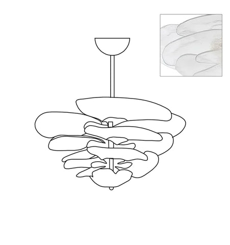 Lilypad Glass Chandelier