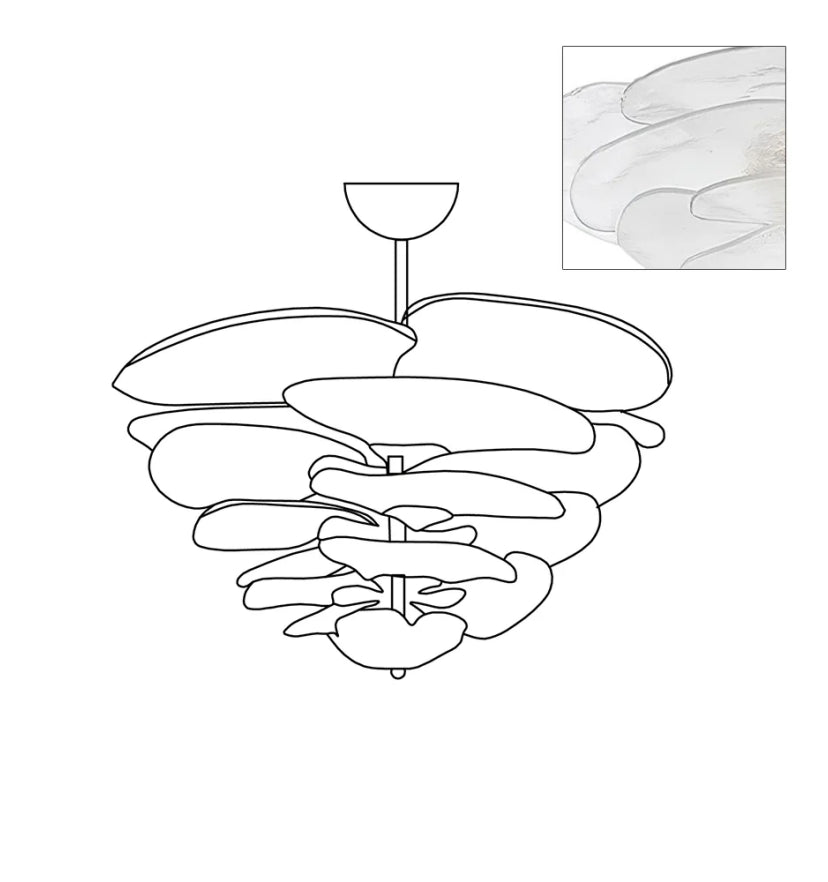 Lilypad Glass Chandelier