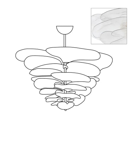 Lilypad Glass Chandelier