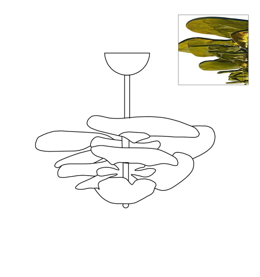 Lilypad Glass Chandelier