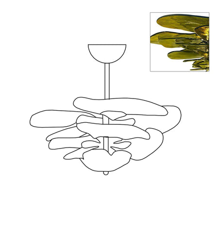 Lilypad Glass Chandelier