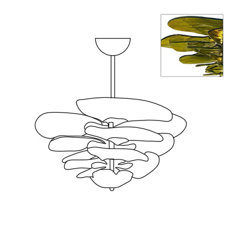 Lilypad Glass Chandelier