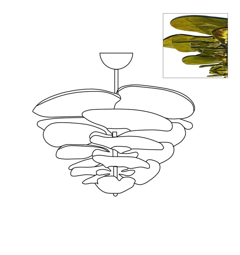 Lilypad Glass Chandelier