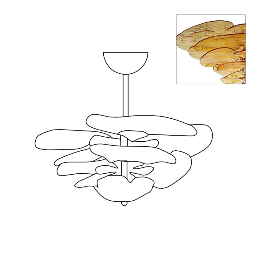 Lilypad Glass Chandelier