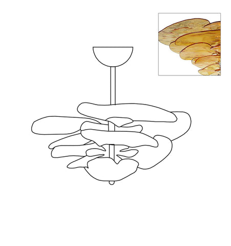 Lilypad Glass Chandelier
