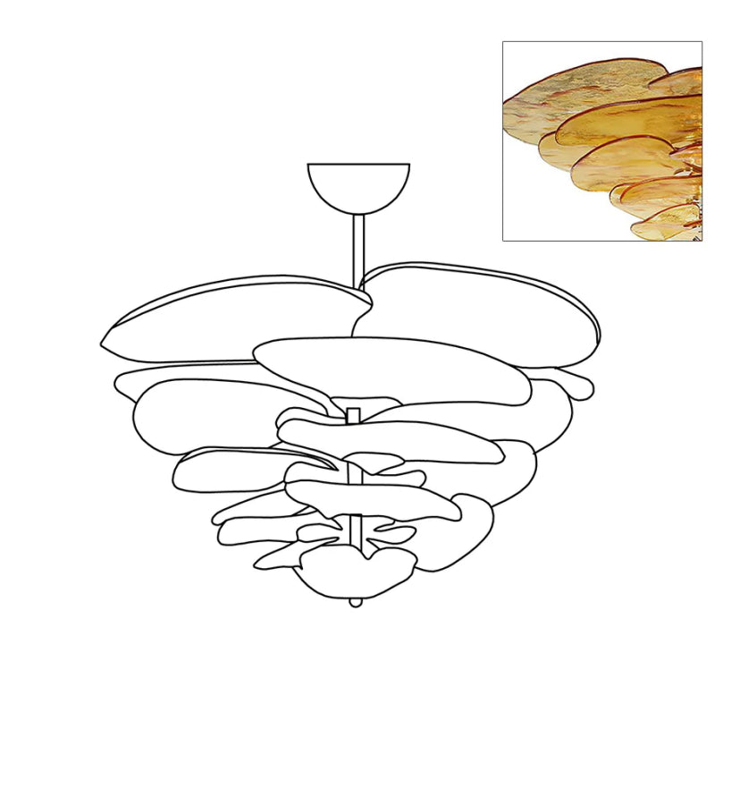Lilypad Glass Chandelier