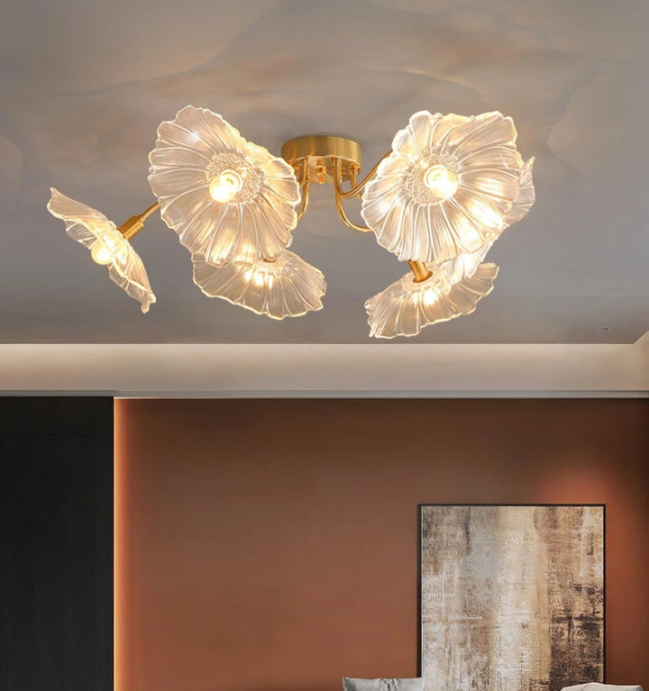 LOTUS LEAF GLASS CEILING LIGHT