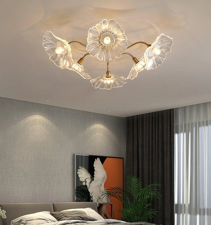 LOTUS LEAF GLASS CEILING LIGHT