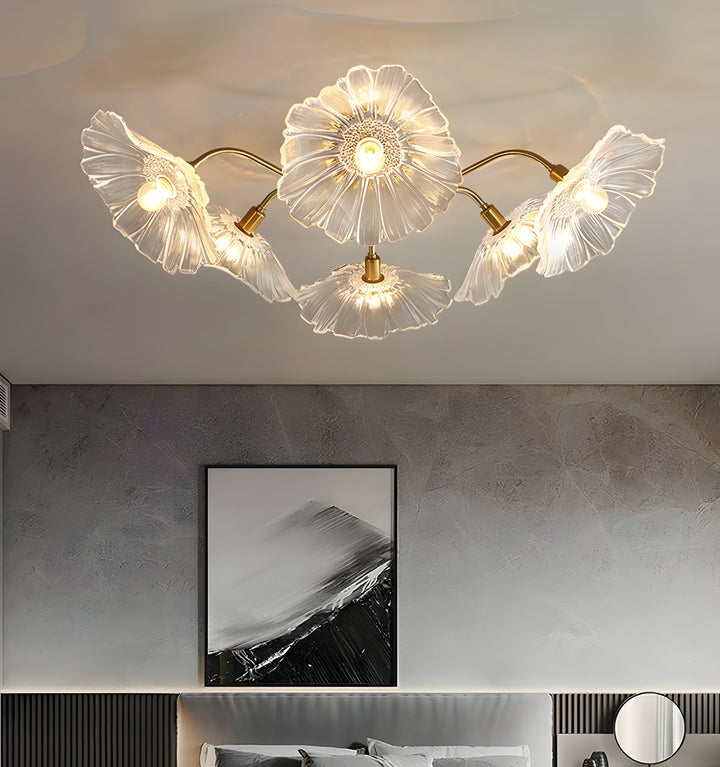 LOTUS LEAF GLASS CEILING LIGHT