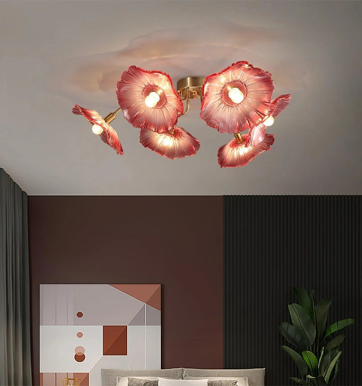 LOTUS LEAF GLASS CEILING LIGHT