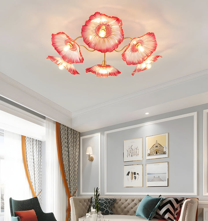 LOTUS LEAF GLASS CEILING LIGHT