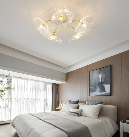 LOTUS LEAF GLASS CEILING LIGHT