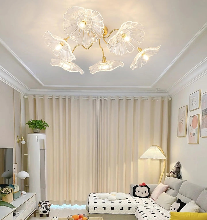 LOTUS LEAF GLASS CEILING LIGHT