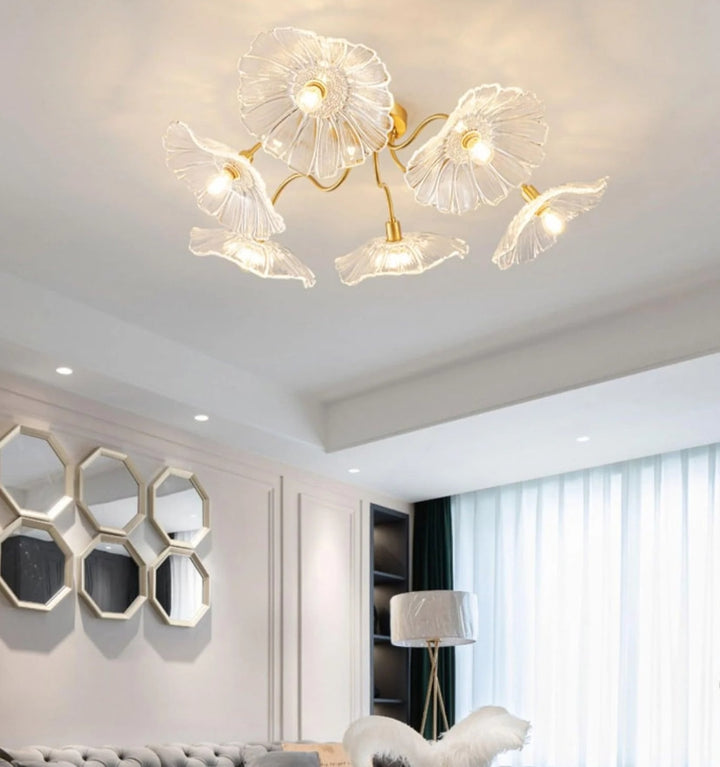 LOTUS LEAF GLASS CEILING LIGHT