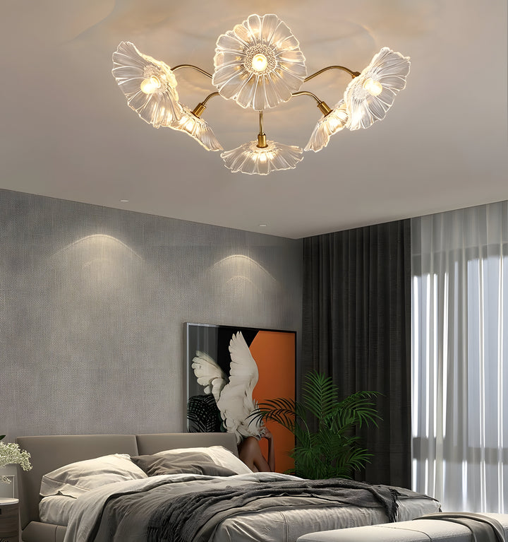 LOTUS LEAF GLASS CEILING LIGHT