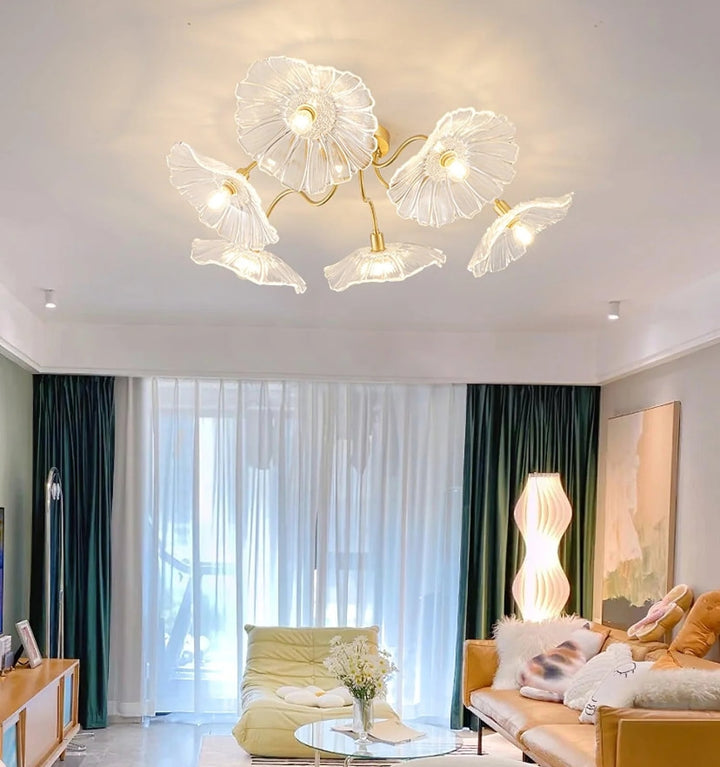 LOTUS LEAF GLASS CEILING LIGHT