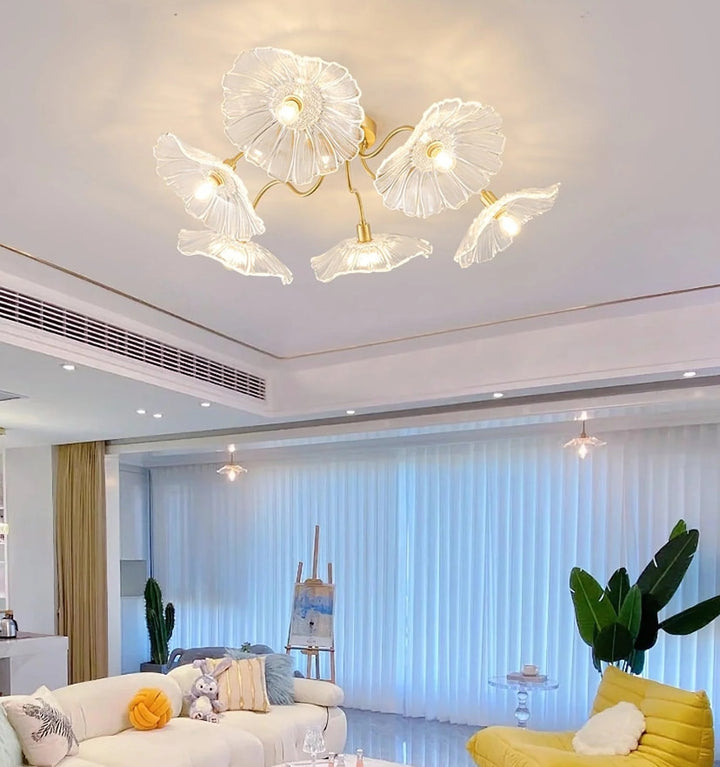 LOTUS LEAF GLASS CEILING LIGHT