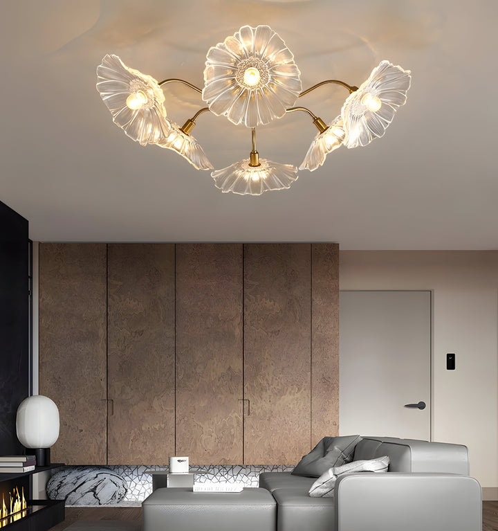 LOTUS LEAF GLASS CEILING LIGHT