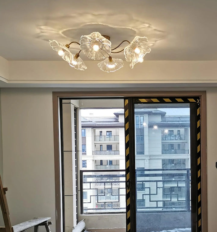 LOTUS LEAF GLASS CEILING LIGHT