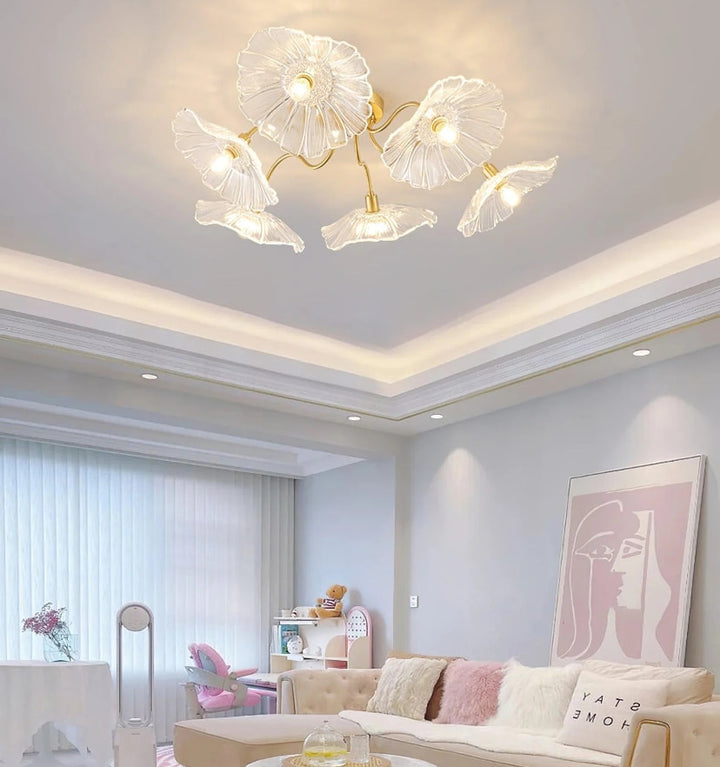 LOTUS LEAF GLASS CEILING LIGHT