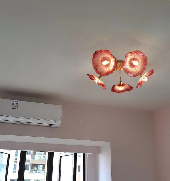 LOTUS LEAF GLASS CEILING LIGHT