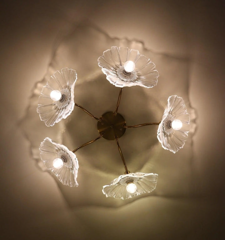 LOTUS LEAF GLASS CEILING LIGHT