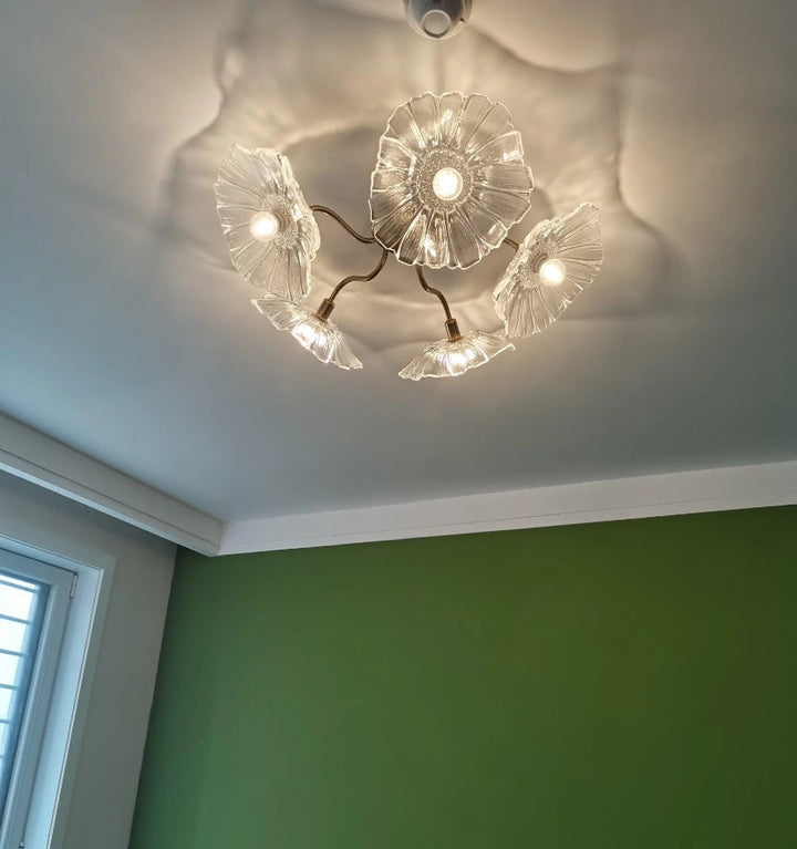 LOTUS LEAF GLASS CEILING LIGHT