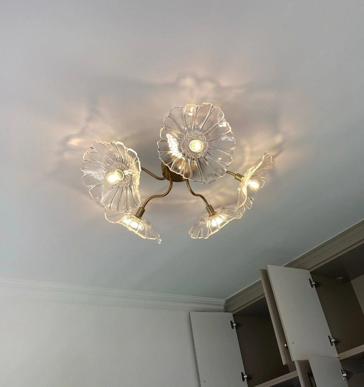 LOTUS LEAF GLASS CEILING LIGHT