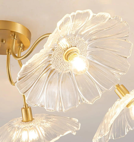 LOTUS LEAF GLASS CEILING LIGHT