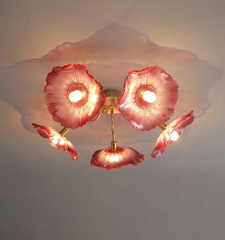 LOTUS LEAF GLASS CEILING LIGHT