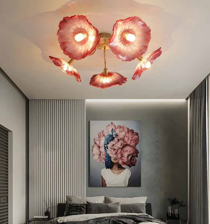 LOTUS LEAF GLASS CEILING LIGHT