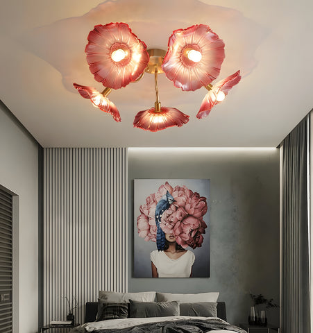LOTUS LEAF GLASS CEILING LIGHT