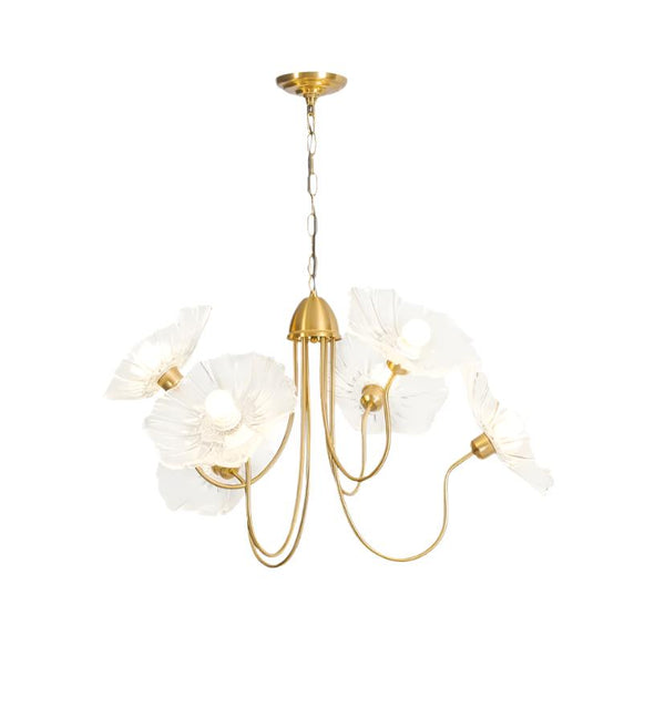 LOTUS LEAF GLASS CHANDELIER