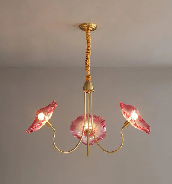 LOTUS LEAF GLASS CHANDELIER