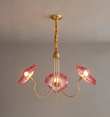 LOTUS LEAF GLASS CHANDELIER