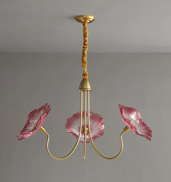 LOTUS LEAF GLASS CHANDELIER