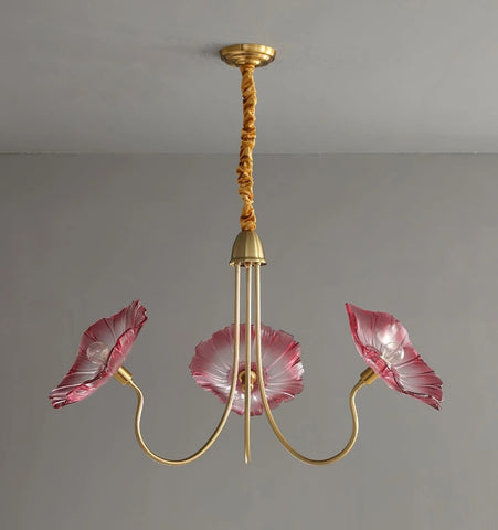 LOTUS LEAF GLASS CHANDELIER
