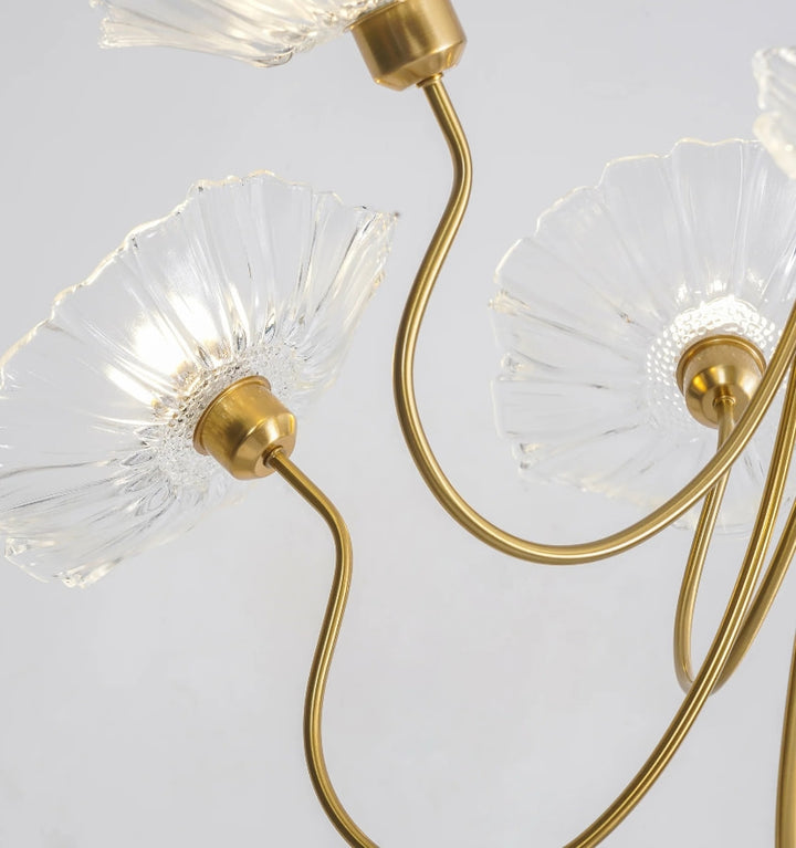 LOTUS LEAF GLASS CHANDELIER