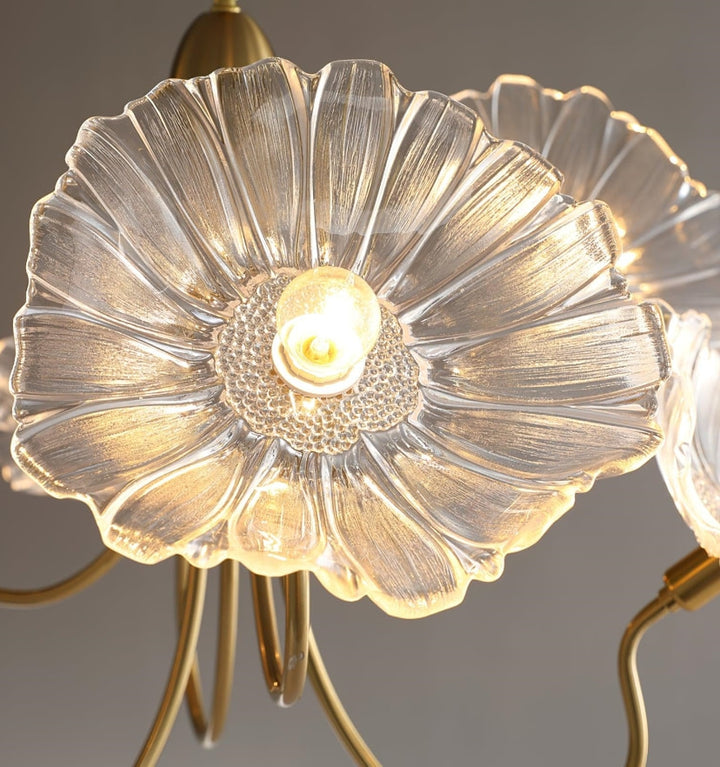 LOTUS LEAF GLASS CHANDELIER