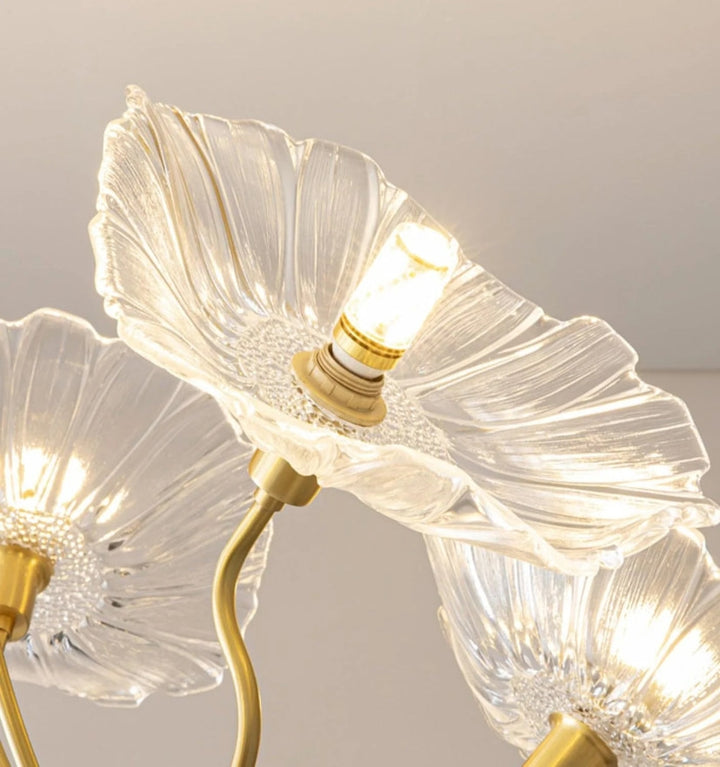 LOTUS LEAF GLASS CHANDELIER