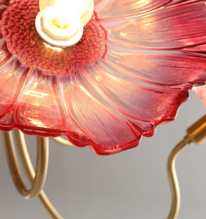 LOTUS LEAF GLASS CHANDELIER