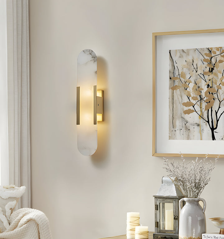 MELANGE ELONGATED ALABASTER WALL LAMP