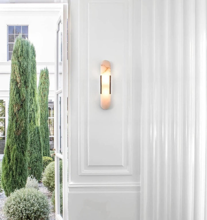 MELANGE ELONGATED ALABASTER WALL LAMP