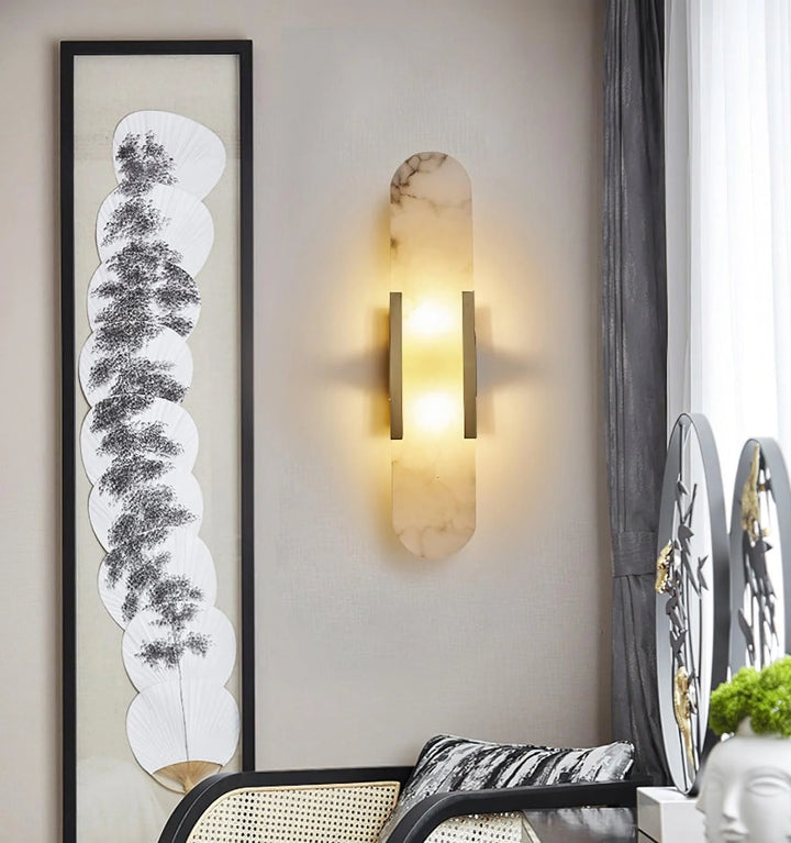 MELANGE ELONGATED ALABASTER WALL LAMP