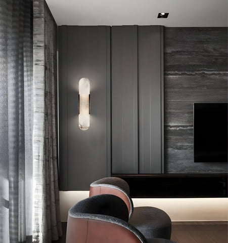 MELANGE ELONGATED ALABASTER WALL LAMP