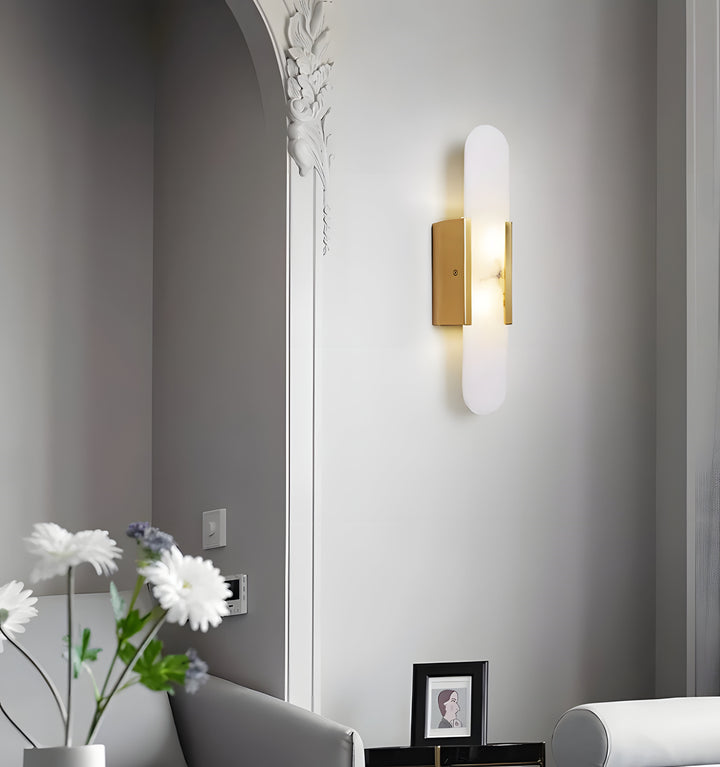 MELANGE ELONGATED ALABASTER WALL LAMP