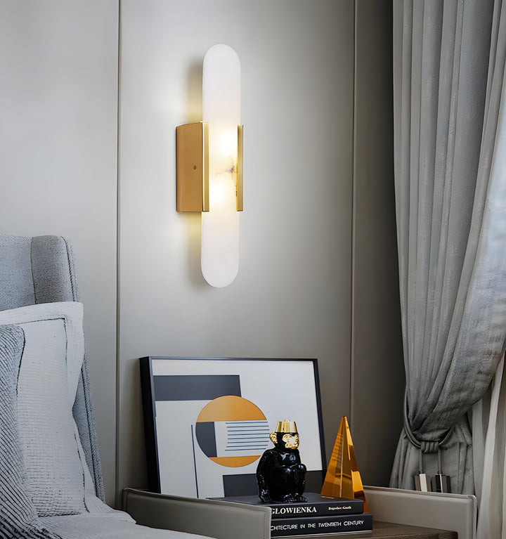 MELANGE ELONGATED ALABASTER WALL LAMP