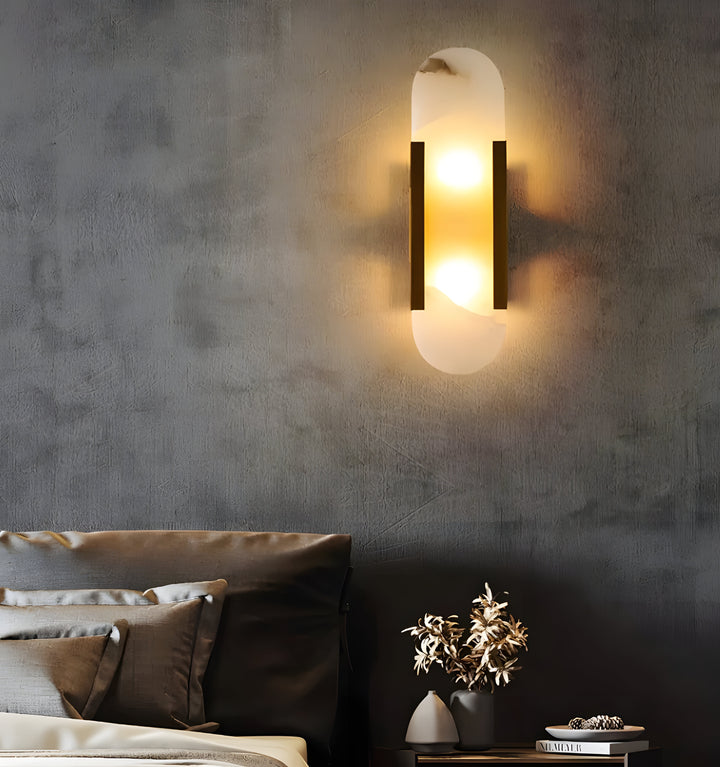 MELANGE ELONGATED ALABASTER WALL LAMP