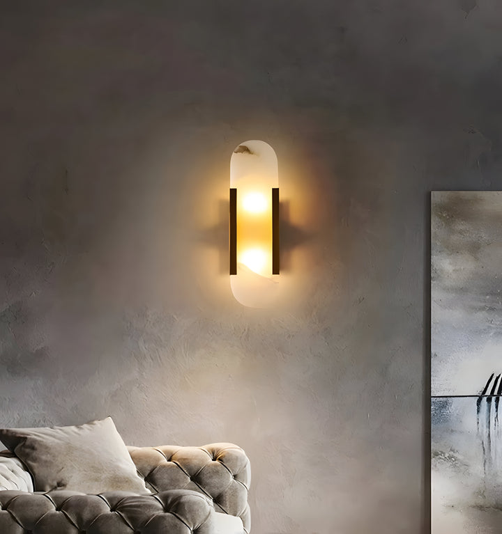 MELANGE ELONGATED ALABASTER WALL LAMP